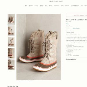 Anthropologie- Sorel Joan of Arctic Knit Boots